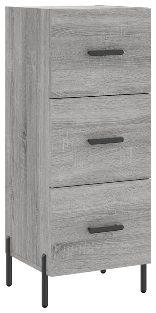 vidaXL Servantă, gri sonoma, 34,5x34x90 cm, lemn compozit