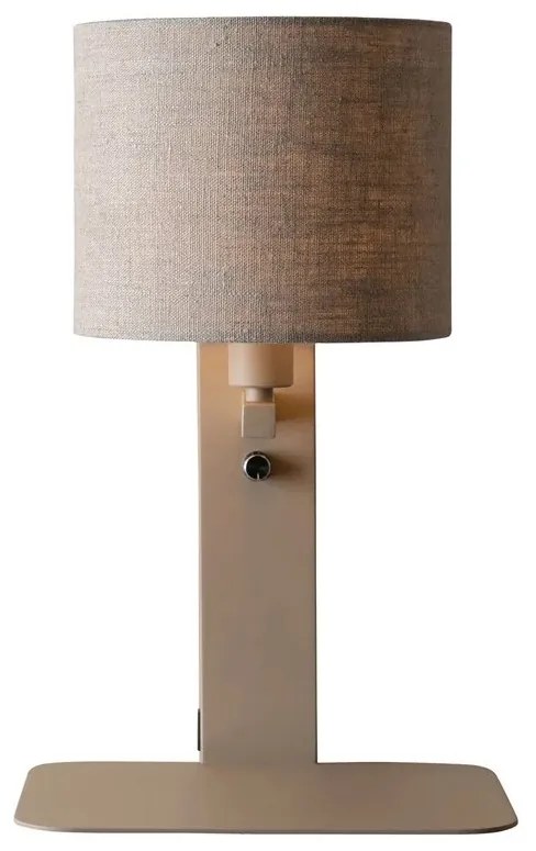 Aplica cu raft, port USB si abajur textil in inchis Florence