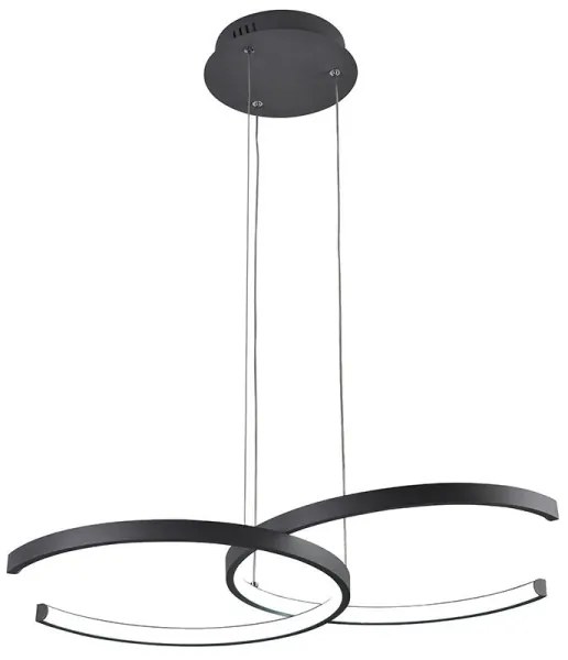 Lustră LED dimabilă pe cablu LED/50W/230V 3000-6500K + telecomandă