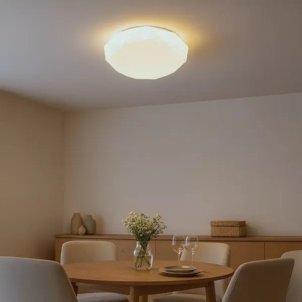 Plafonieră LED dimabilă HEX LED/72W/230V 3000-6000K Ø 50 cm albă + telecomandă