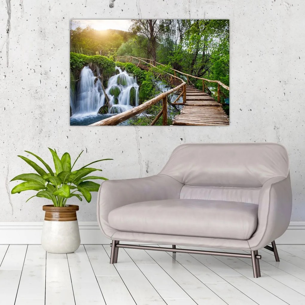 Tablou - Lacurile Plitvice (90x60 cm)