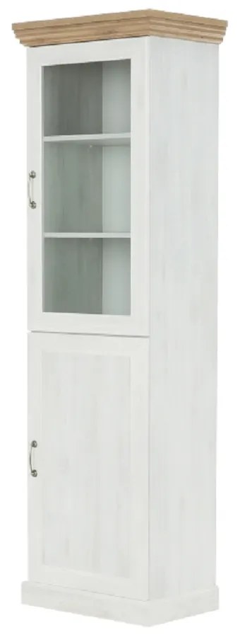 Vitrină, pin nordic/stejar sălbatic, ROYAL W1D