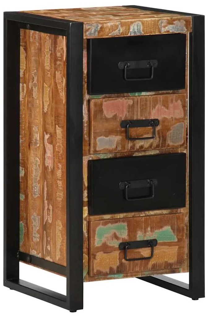 vidaXL Dulap cu sertar multicolor 40x40x75 cm lemn masiv recuperat