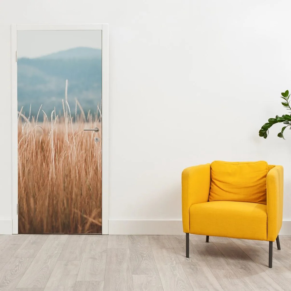 Fototapet pentru ușă - Detaliu al vegetației de luncă (95x205cm)