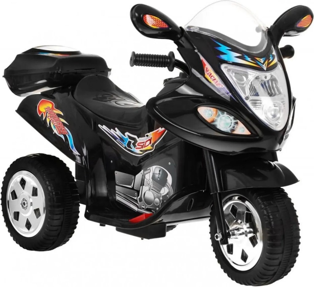 Motocicleta Electrica cu Acumulator Pentru Copii NOVOKIDS™ Moto Classico 88, 3-6 ani, Max 25 kg, Cu Melodii si Lumini, Trotineta Electrica, 3 Roti,