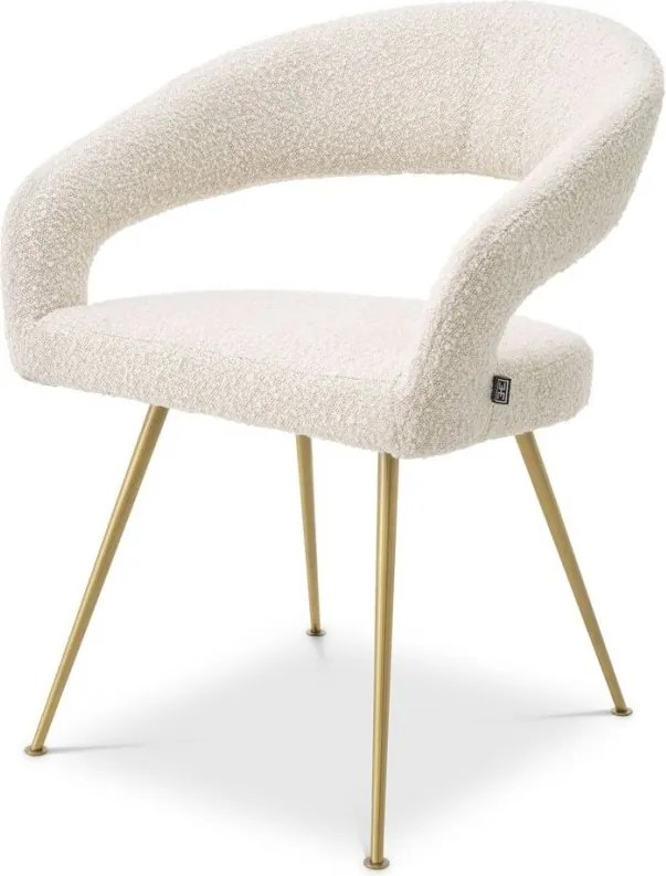 Scaun design elegant LUX Bravo, boucle crem 116146 HZ