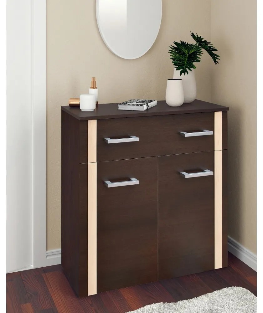 COMODA ELEGIA, 89x41x82cm, Wenge + Mesteacan