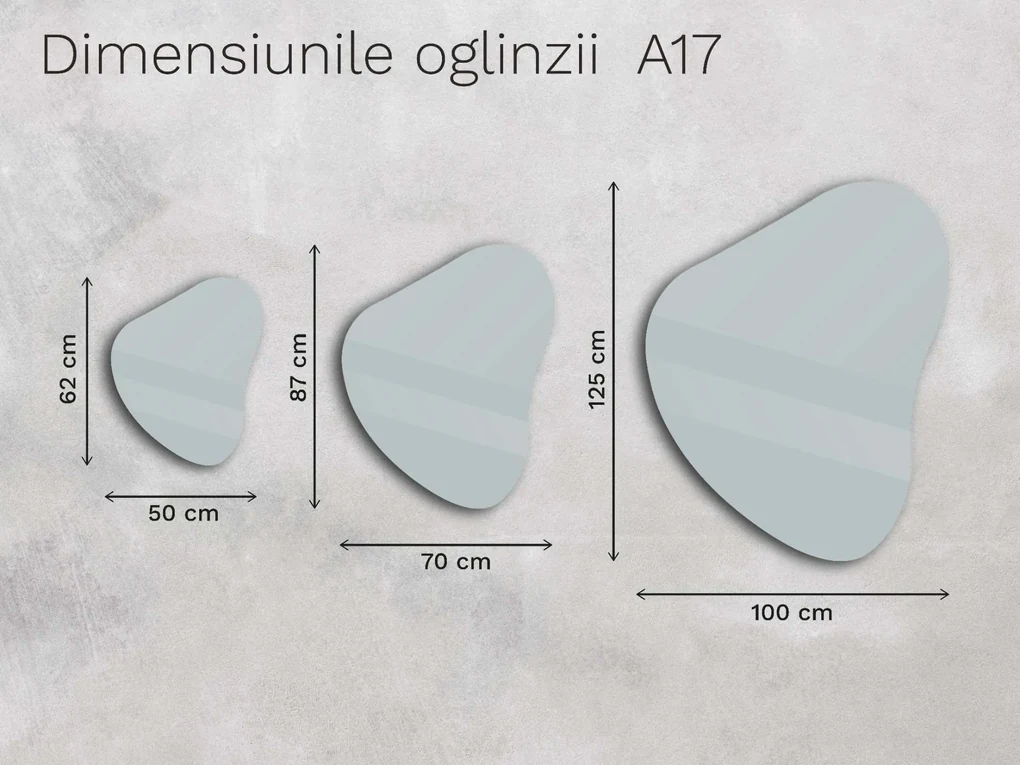 Oglindă LED organică cu iluminare A17