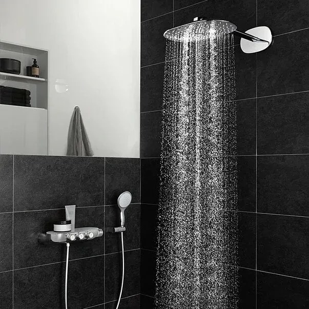 Sistem de dus cu termostat Grohe Rainshower Smartcontrol 360 Duo suprafata de pulverizare cromata
