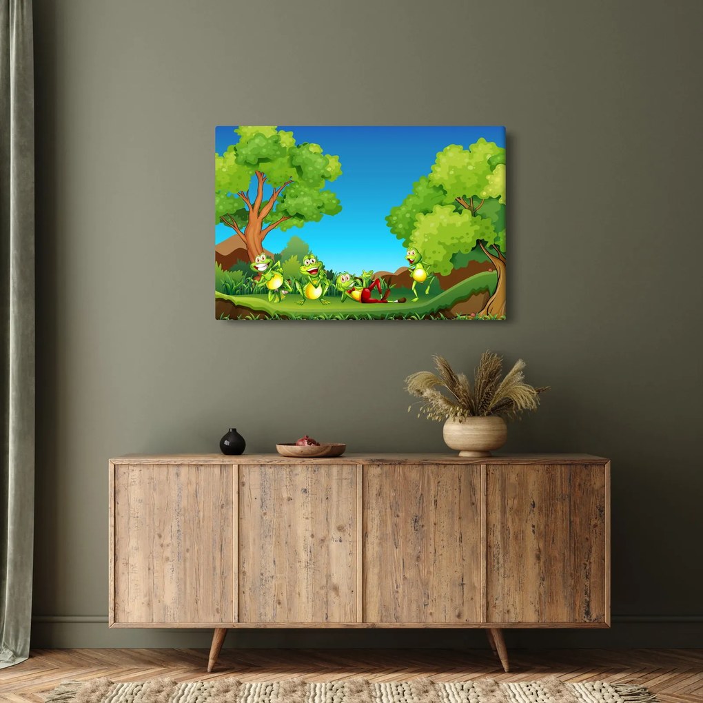 Tablou - Broscuțe vesele (90x60 cm)