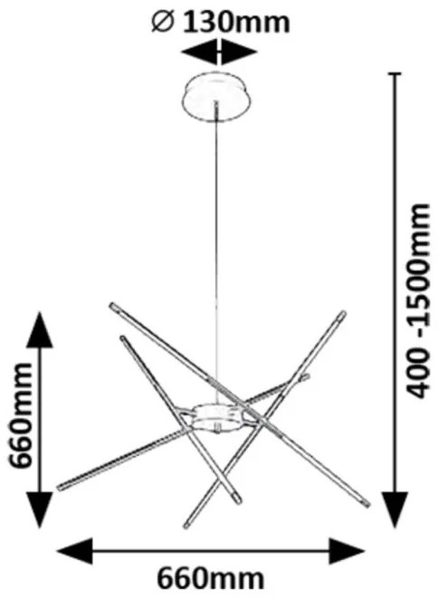 Lustra LED suspendata stil minimalist Henli2 auriu