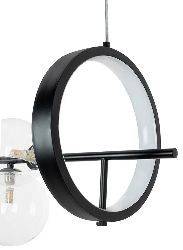 Lustra moderna cu 7 de surse de lumina si LED LINEA 90