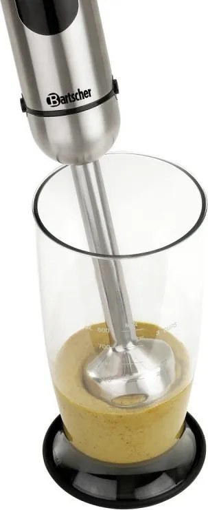 Blender 4in1 Bartscher 130206, 700 W, 5 viteze, 1250/800/500 ml, Negru