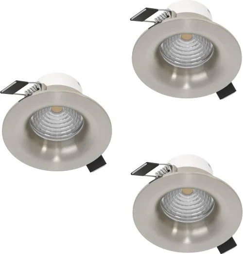 Eglo 902279 - Set 3x spoturi LED SALICETO, reglabil, LED/4,8W/230V, Ø8,8cm, crom