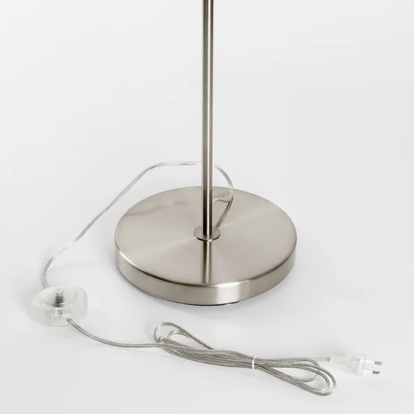 Brilagi - Lampă de podea LED CERIA 1x E27/40W/230V Ø 25 cm bambus/crom mat