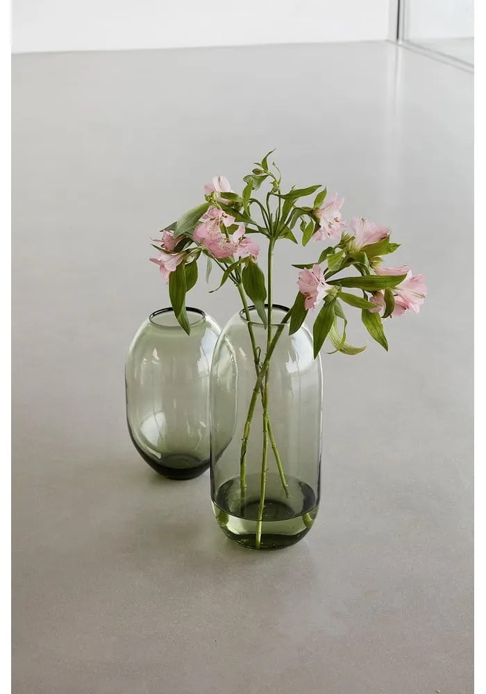 Vaze verde 2 buc. din sticlă lucrate manual (înălțime 38 cm) Moss – Hübsch