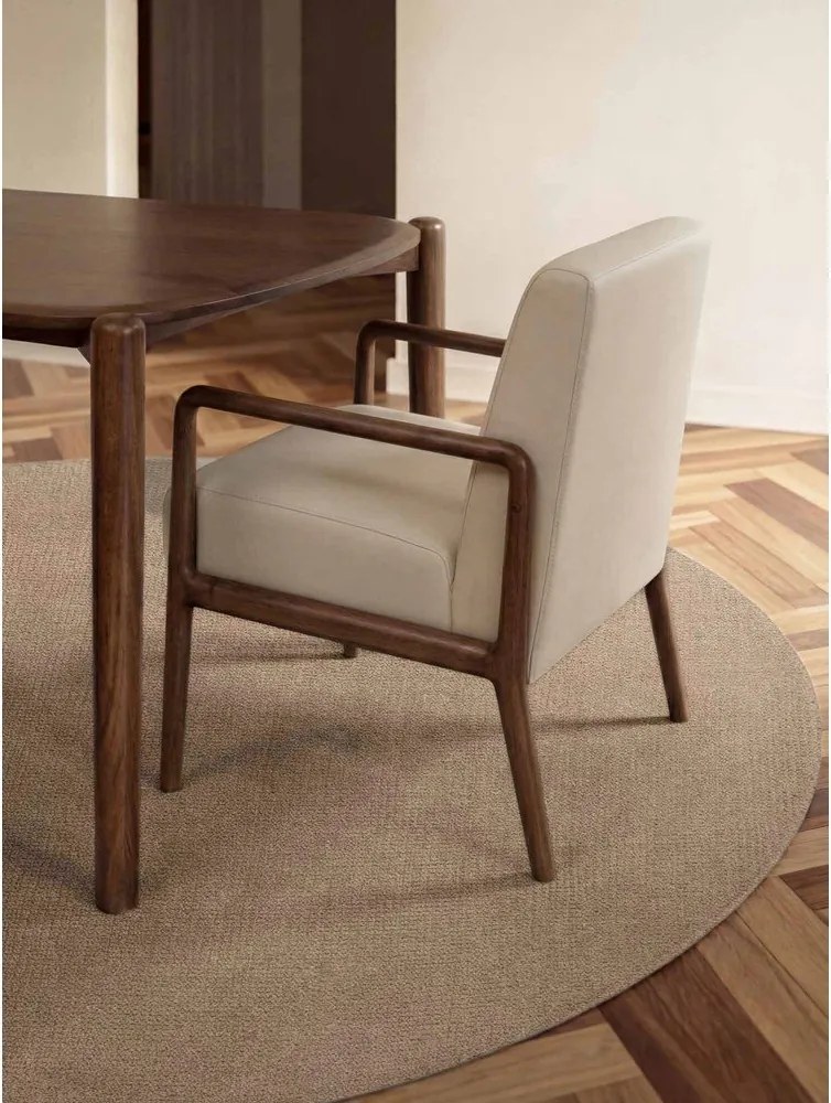 Covor bej țesut manual rotund din lână ø 200 cm Greenwich – Ted Baker