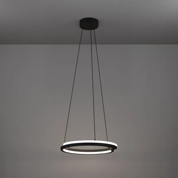 Eglo 901822 - Lustră LED reglabilă pe cablu MEZZOMONTE 2xLED/20W/230V negru + telecomandă