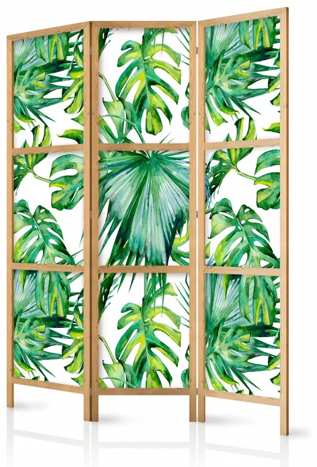 Paravan japonez - Monstera and Palm Leaves I
