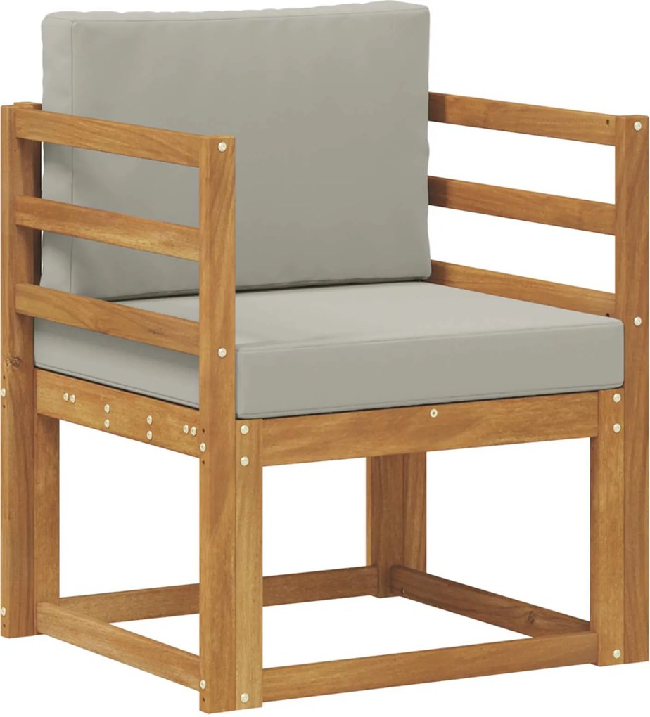 vidaXL Canapea de exterior Lemn de acacia solid și poliester