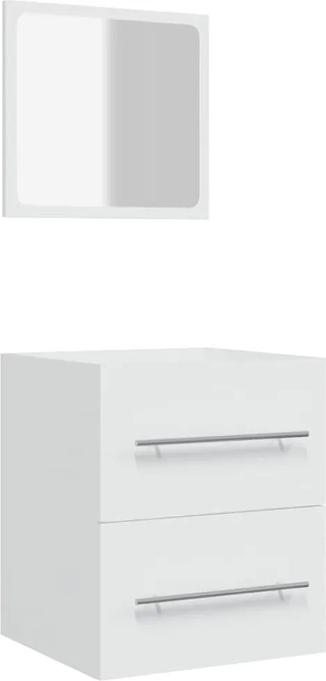 vidaXL Dulap de baie cu oglindă, alb, 41x38,5x48 cm