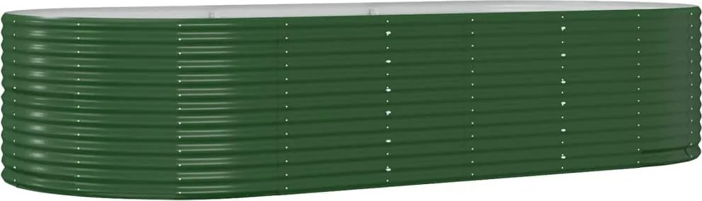 vidaXL Strat înălțat grădină verde, oțel galvanizat