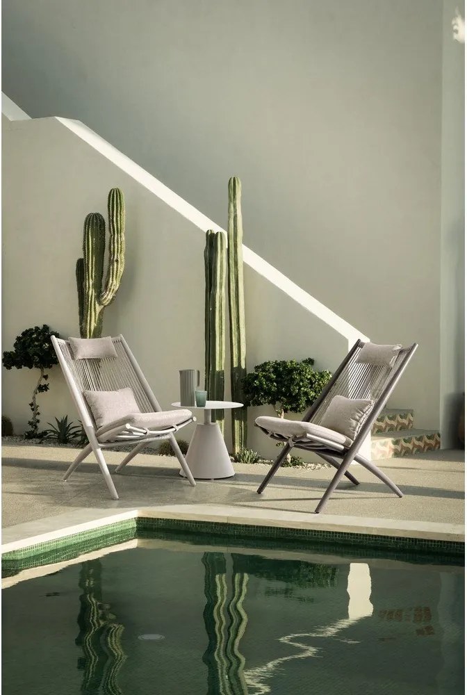 Măsuță de grădină rotundă din aluminiu ø 50 cm Aloha – Bizzotto