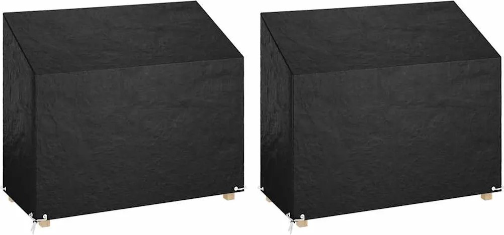 vidaXL Huse bancă grădină 2 buc 8 ocheți, 160x70x70/88 cm, polietilenă