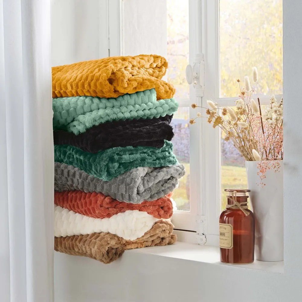 Pătură verde din microflanel 125x150 cm Mini Frosty – douceur d'intérieur