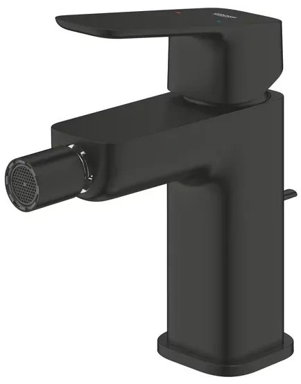 Baterie bideu monocomanda Grohe Cubeo cu ventil Pop-Up negru mat