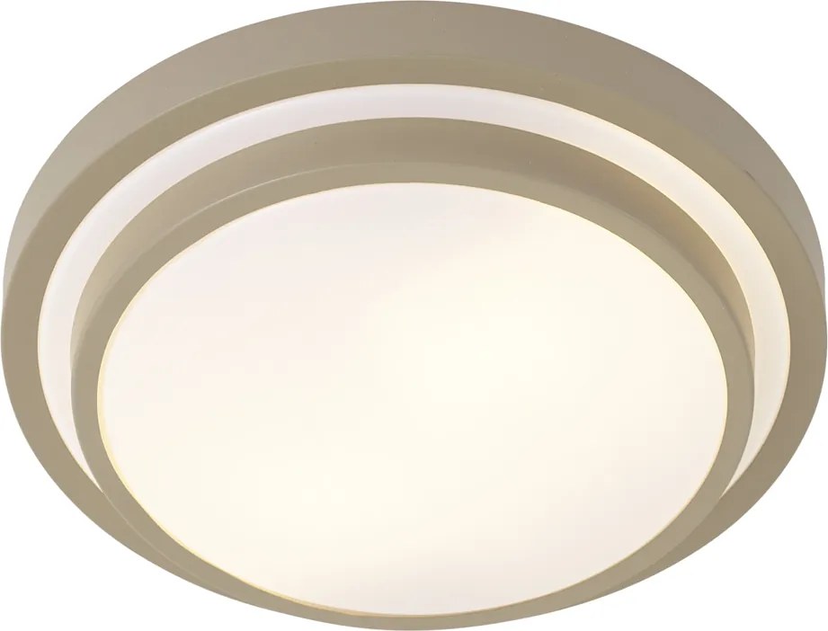 Plafonieră modernă gri-maroniu cu alb 34cm IP44 - Walden