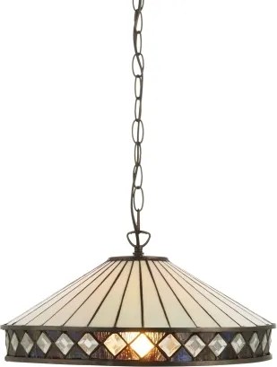 Endon 112196 - Lustră cu lanț Tiffany FARGO 1xE27/60W/230V Ø 41,5 cm