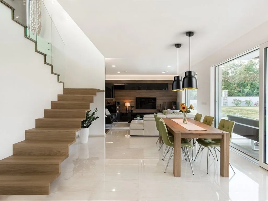 Pendul din metal negru cu auriu Vulcano