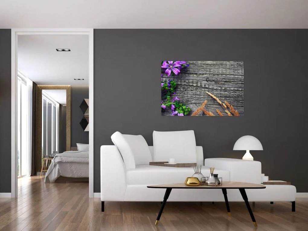 Tablou - flori de câmp (90x60 cm)