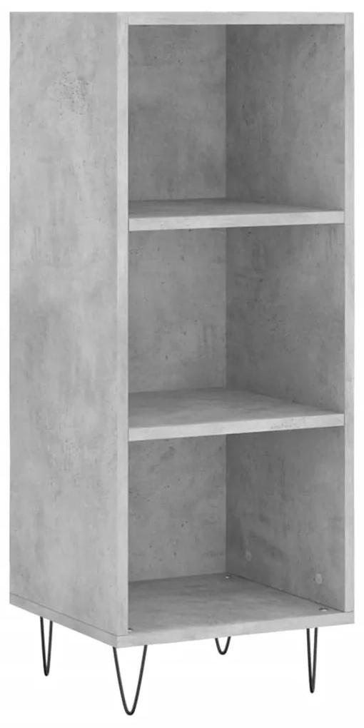 828728 vidaXL Servantă, gri beton, 34,5x32,5x90 cm, lemn prelucrat