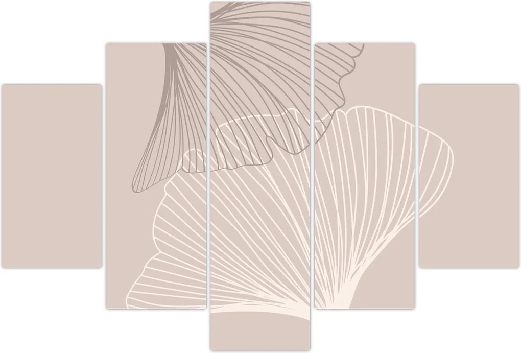 Tablou - Frunze bej N⁰2 (150x105 cm)