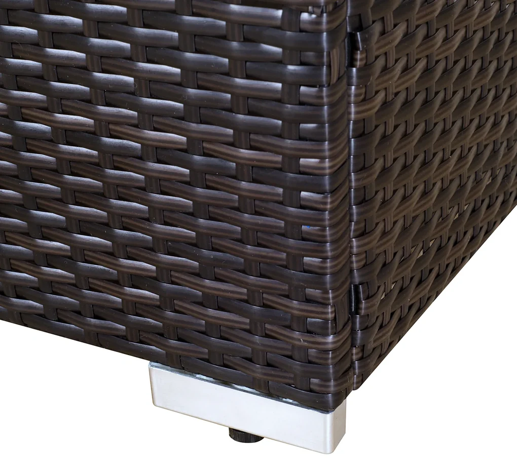 Outsunny Set Mobilier de Grădină 18 Piese din Ratan Sintetic Maro 80x80x50cm | Aosom Romania