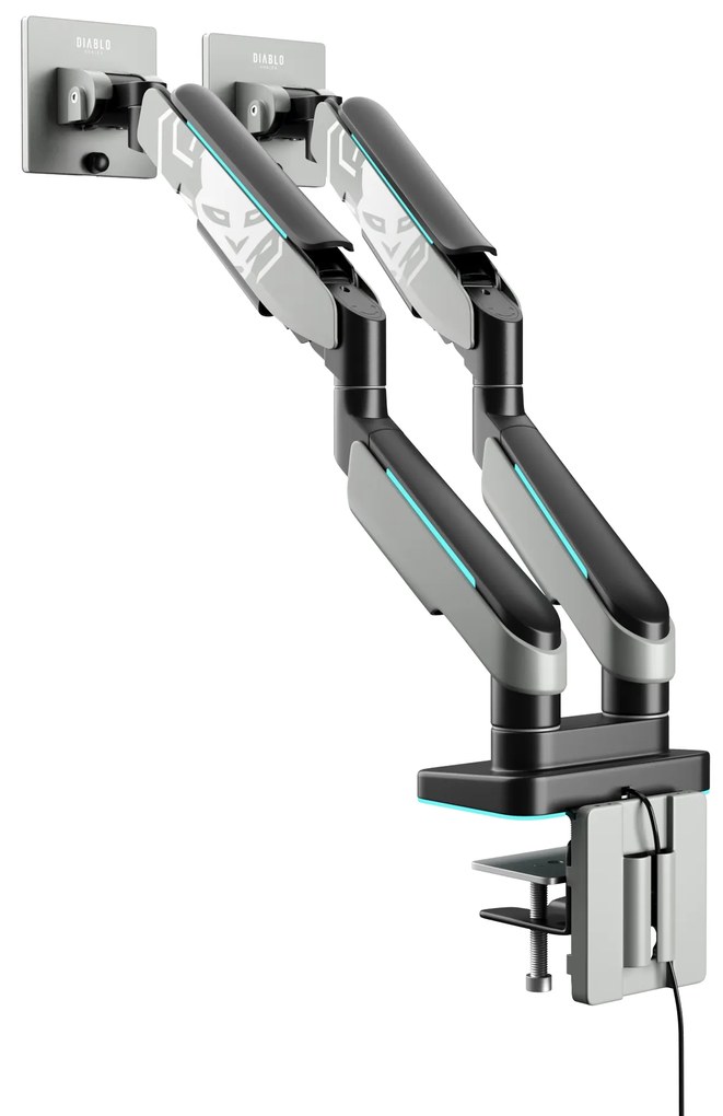 Suport dublu pentru monitoare de 49 de inchi, gri-negru RGB X-Arm Dual