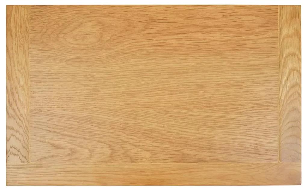 Servanta, 90x33,5x83 cm, lemn masiv de stejar 1, Gri deschis, 90 x 33.5 x 83 cm