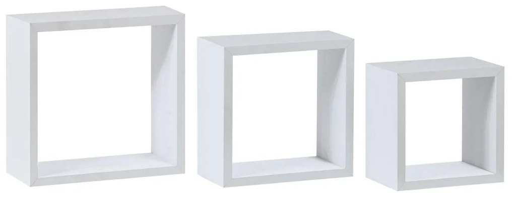 Set 3 rafturi de perete Pentiassona (alb mat). 1121159
