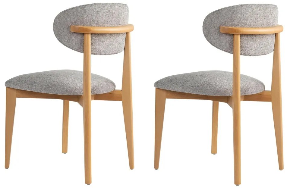 Set de scaune de sufragerie Lionte Grey și LightOak, 2 buc.