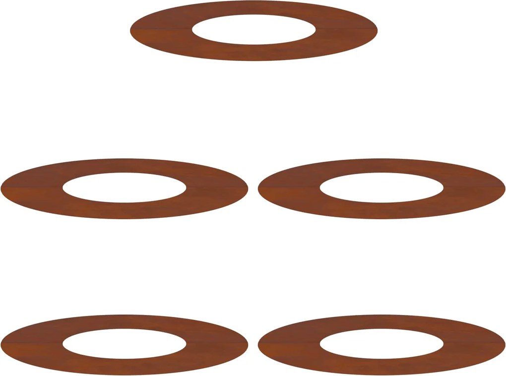 vidaXL potrivit pentru inele de copac plat 5 pcs Maro Ø30 / 60 cm