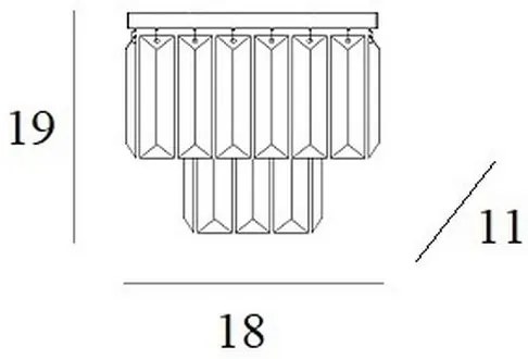 Aplică MAXLIGHT W0288 MONACO 2xG9/40W/230V auriu