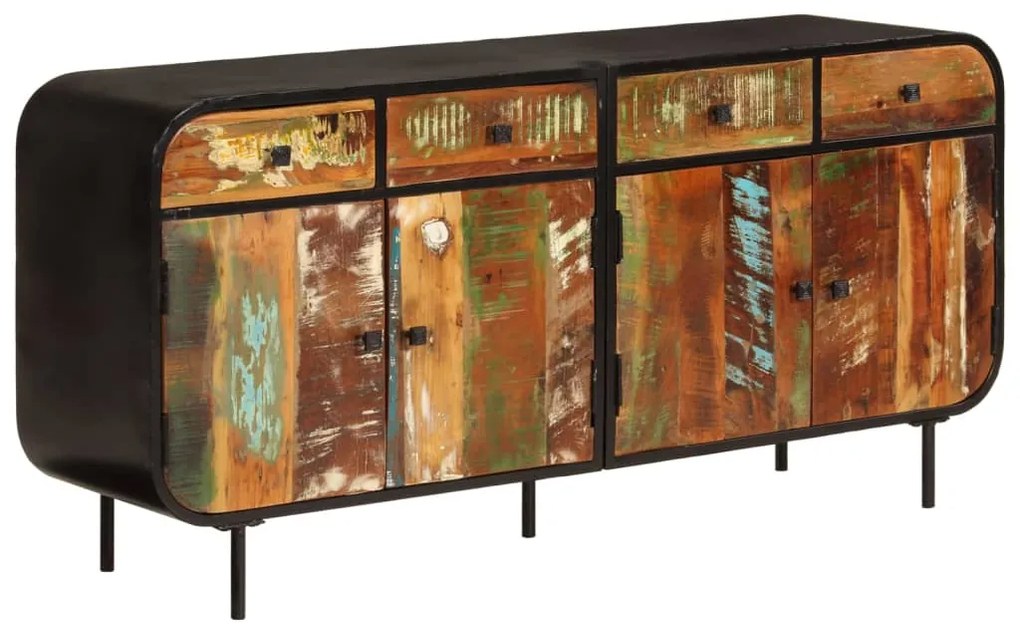 vidaXL Dulap, 140x35x70 cm, lemn masiv reciclat și metal