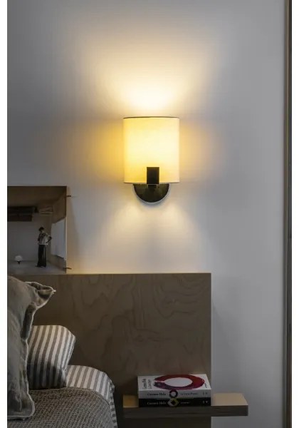 Lampă LED de perete FARO 20053 NILA 1xE27/15W/230V + LED/3W crem/negru