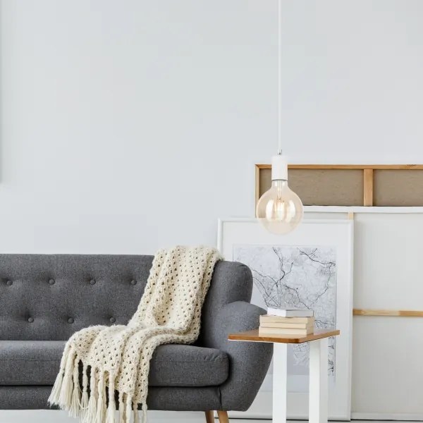 Lustră pe cablu ASTRID 1xE27/60W/230V alb