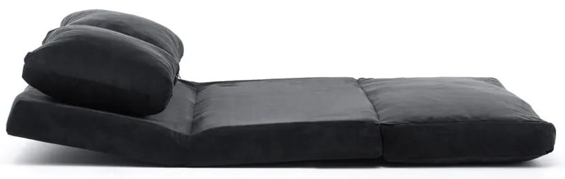 Canapea neagră extensibilă 120 cm Taida – Balcab Home