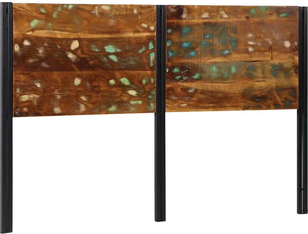 vidaXL Tăblie de pat 160 cm lemn masiv recuperat și fier