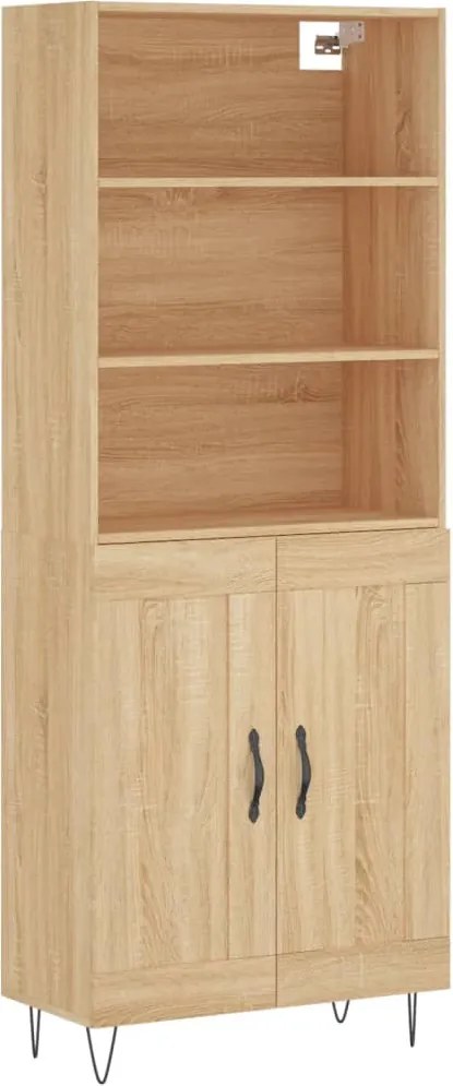 vidaXL Dulap înalt, stejar sonoma, 69,5x34x180 cm, lemn compozit