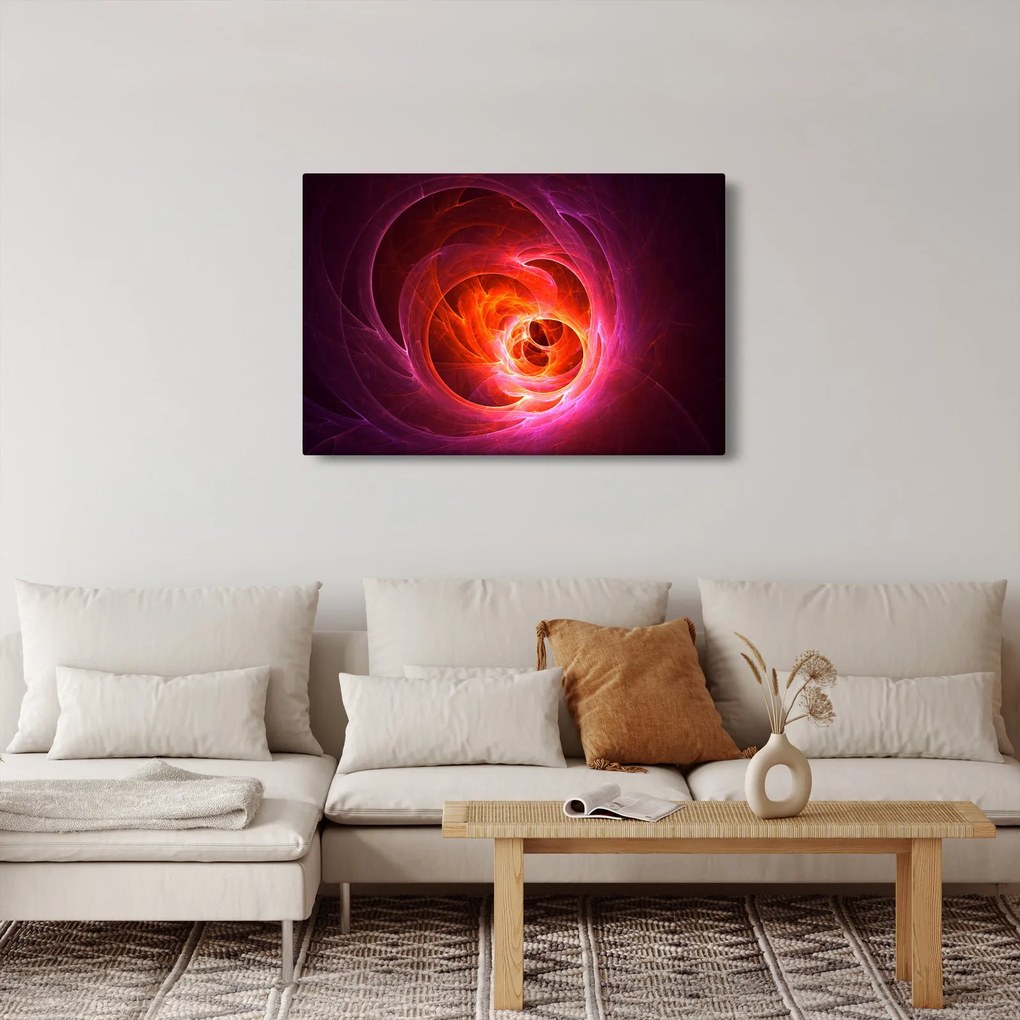 Tabloul modern cu abstracțiune roz (90x60 cm)